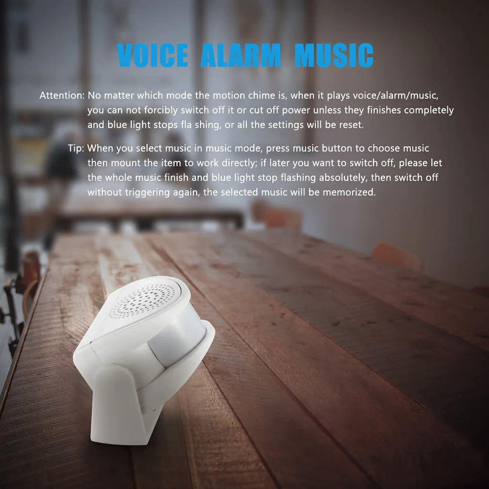 32 Songs Wireless PIR Motion Sensor Door Bell Chime Welcome Chime Bell for Shop Home Hotel Security