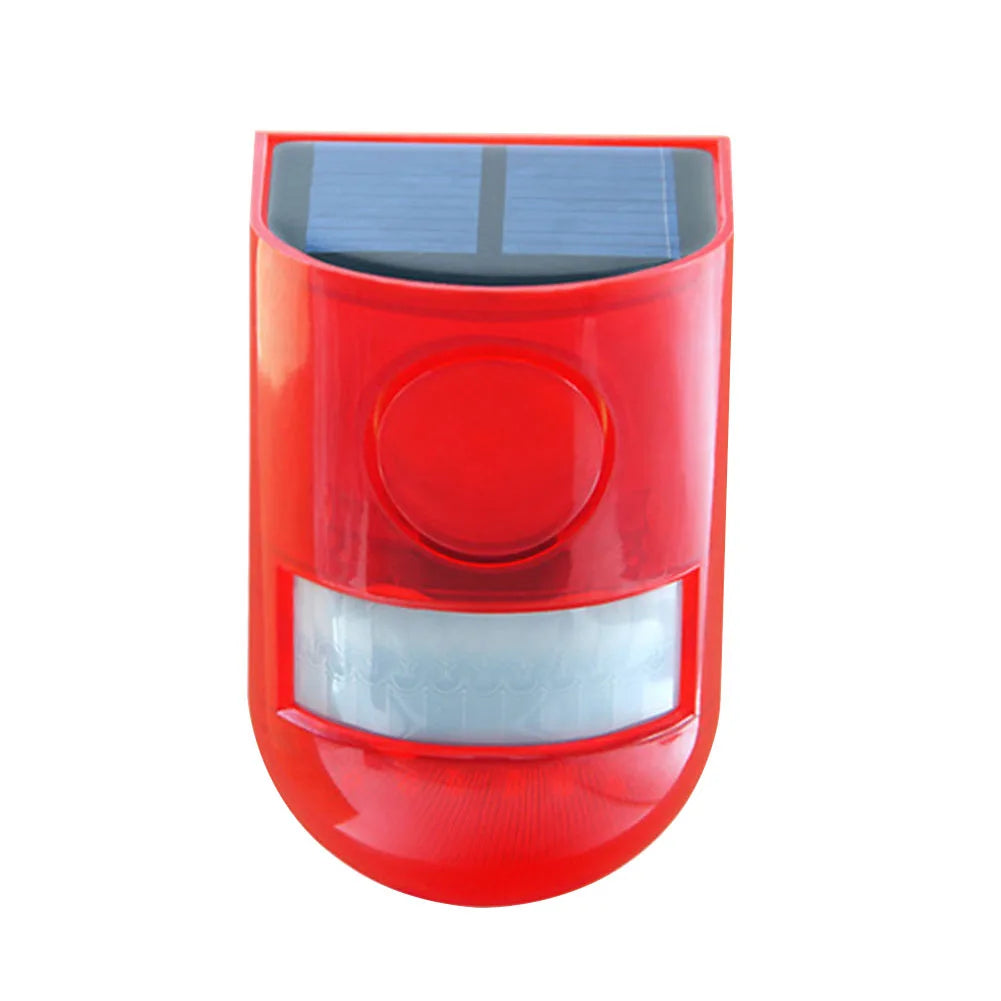 Solar Strobe Light Alarm Waterproof Solar Infrared Motion Sensor Alarm Remote Control Multifunctional for Villa Farm Yard Garden