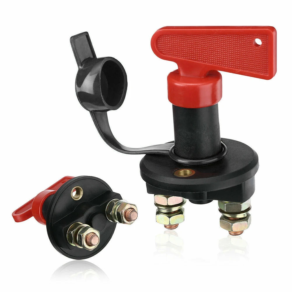 Universal Battery Isolator 12V Battery Disconnect Isolator Rotary Power Kill Cut-Off for Auto Truck Boat for Vehicle Car Van