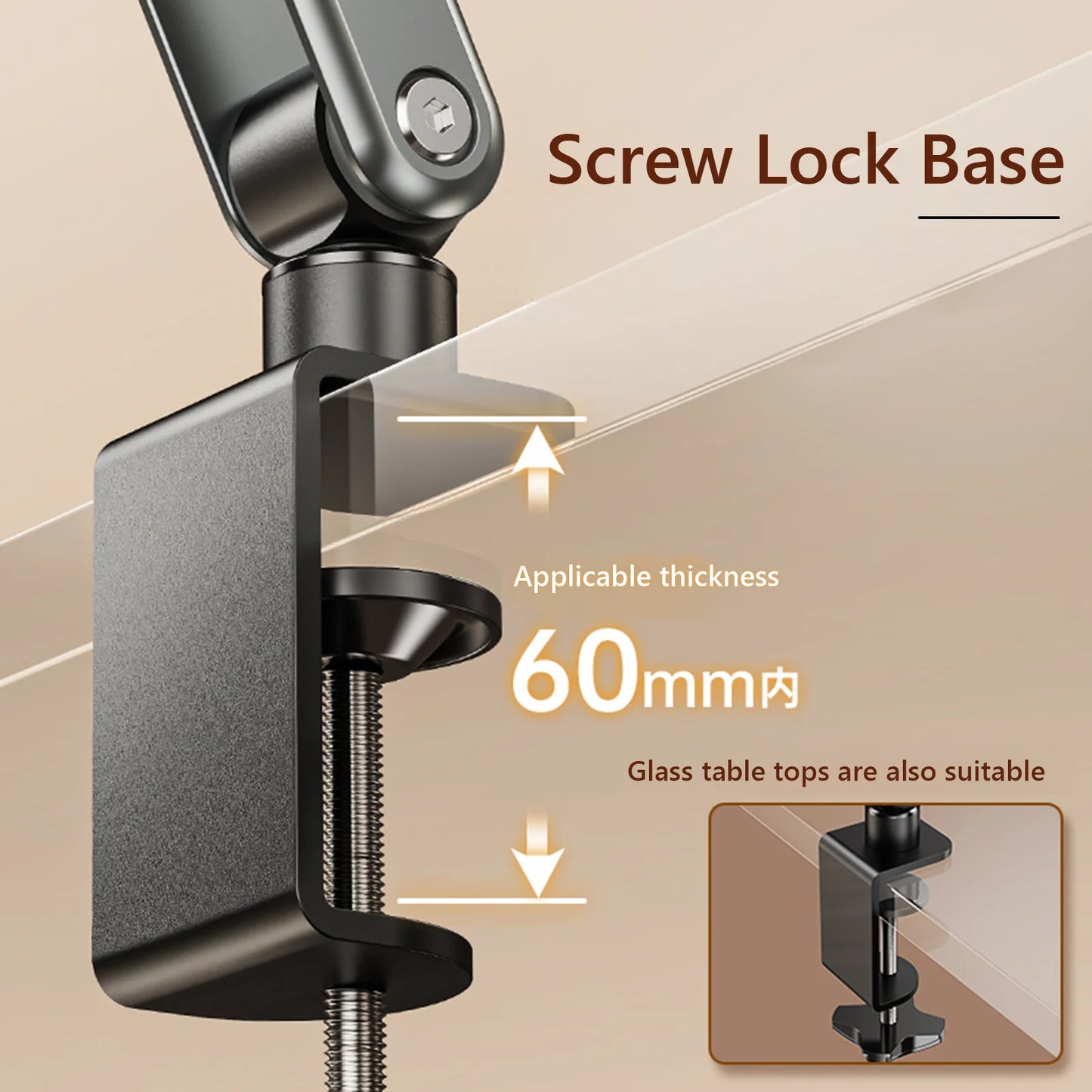 Foldable Flexible Tablet Holder 360° Rotation Bed/Desk Arm Mount Cantilever Lazy Mobile Phone Holder for 4.5-12.9 Inche Devices