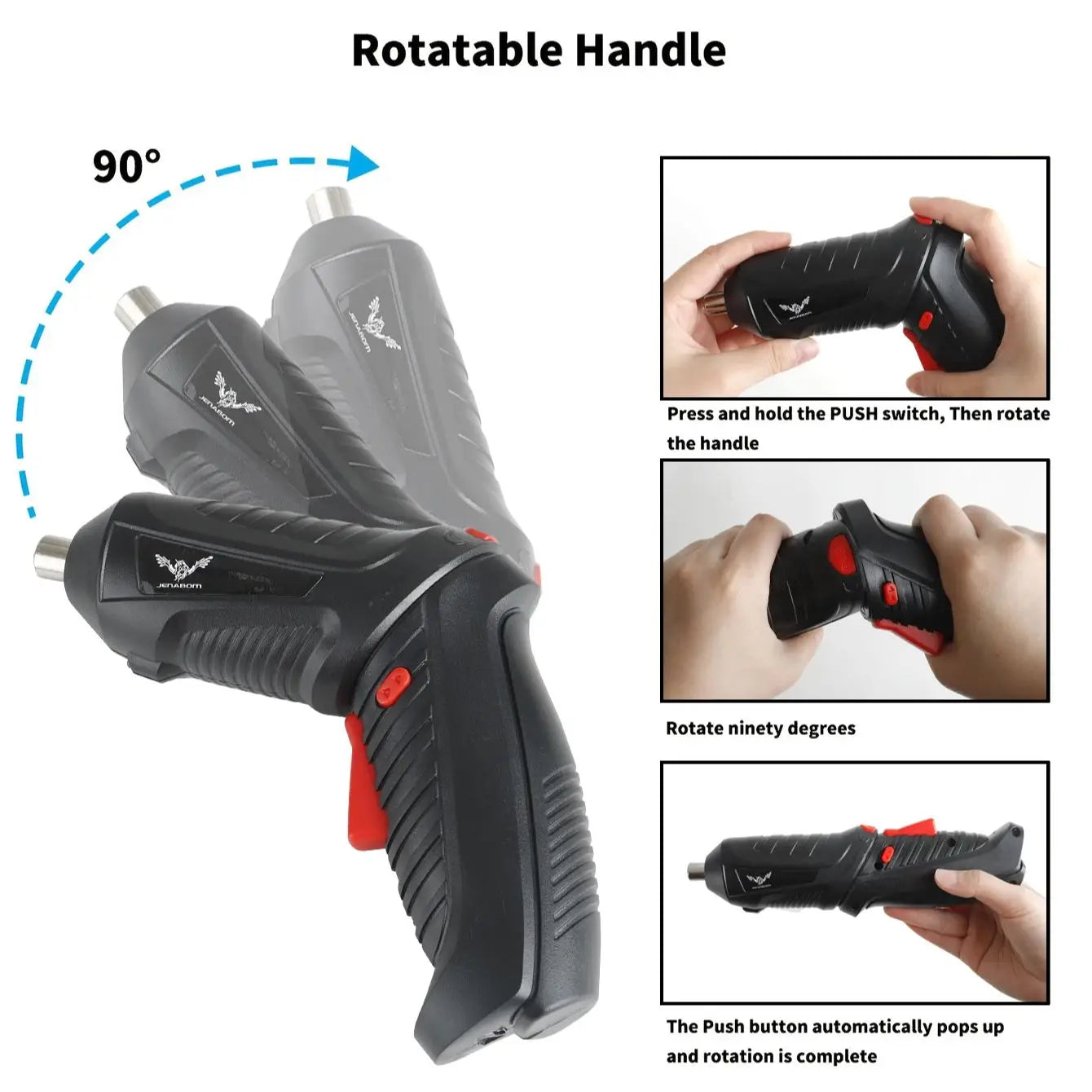 8 in 1 Electric Screwdriver Cordless Drill Screwdriver Bits Set Rechargeable 3.6V Li-Ion 3.5N·M for Home Improvement DIY Project