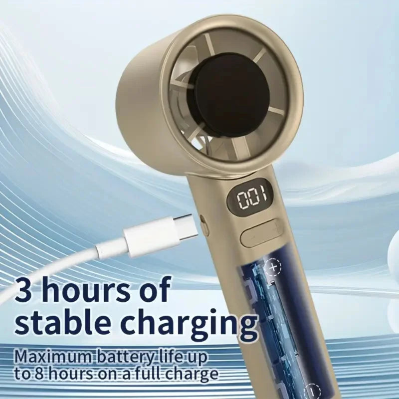 3-Speed Rechargeable USB Desk Fan, Adjustable Tilt, Lightweight & Portable Mini Fan for Office, Travel, School, Camping & Outdoo