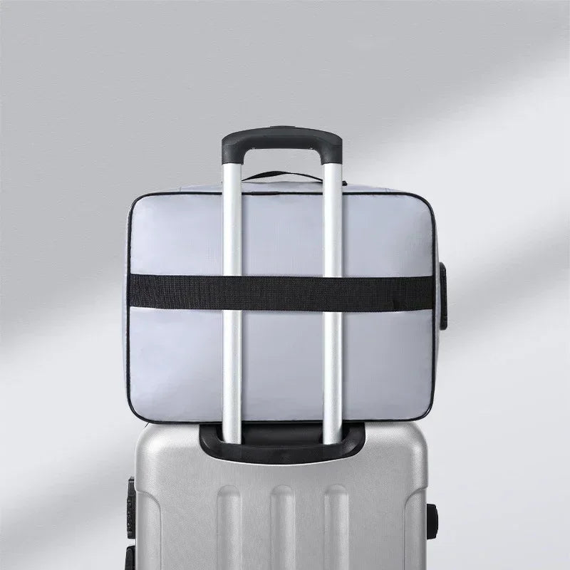 ID Storage Bag with Lock Fireproof Document Bag Briefcase Fireproof Waterproof Document Storage Storage Bag under Desk Drawers