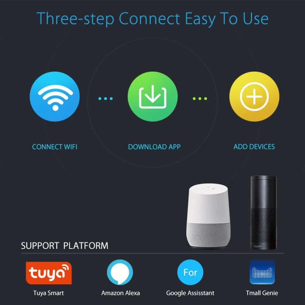 USB Smart Sensor Siren 2.4Ghz Wifi Temperature Detector Tuyasmart App Remote Control Button Battery Powered Home Security Device