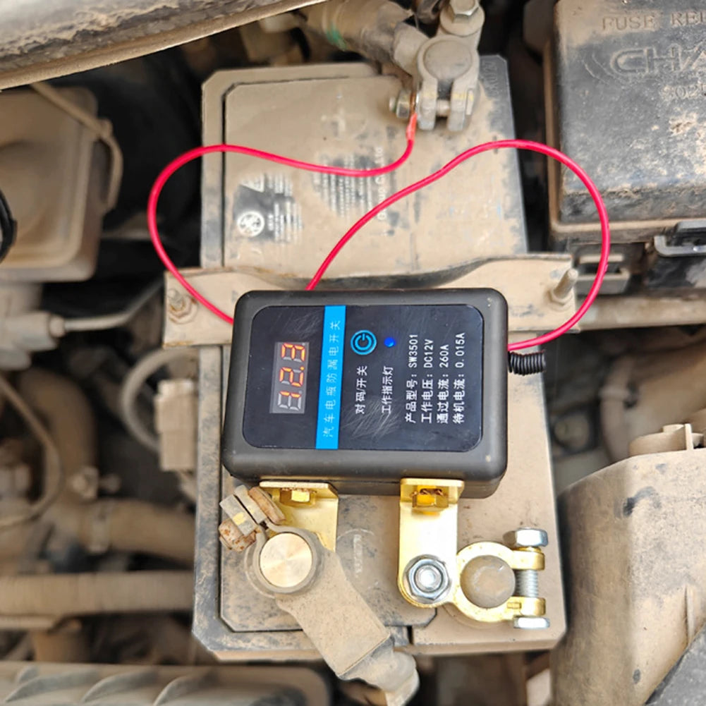 DC 12V Remote Battery Disconnect Switch 260A Automatic Power Shut off Switch Car Remote Battery Cut off Switch for Car Truck SUV