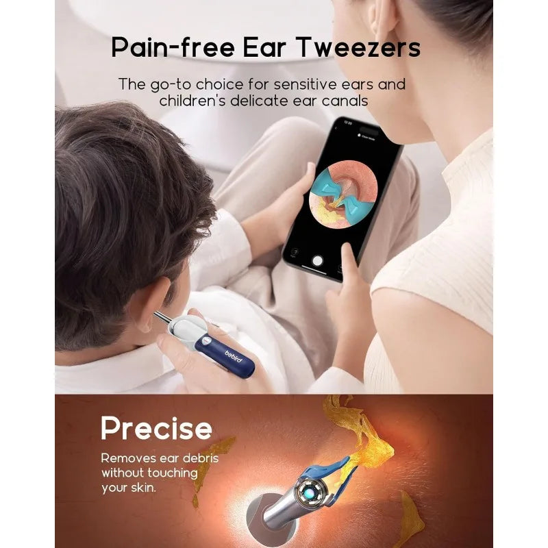 Wax Removal Tool Camera, Ear Cleaner with Flexible Wireless Ear Camera Otoscope, Painless Visual Ear Pi