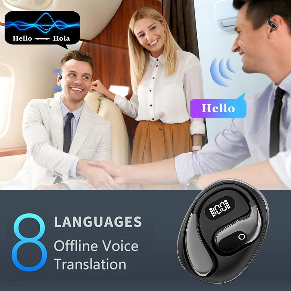 AI Language Translation Earbuds 138 Languages Bluetooth-Compatible 5.3 Translator Earbuds Translator Device for Travel Business