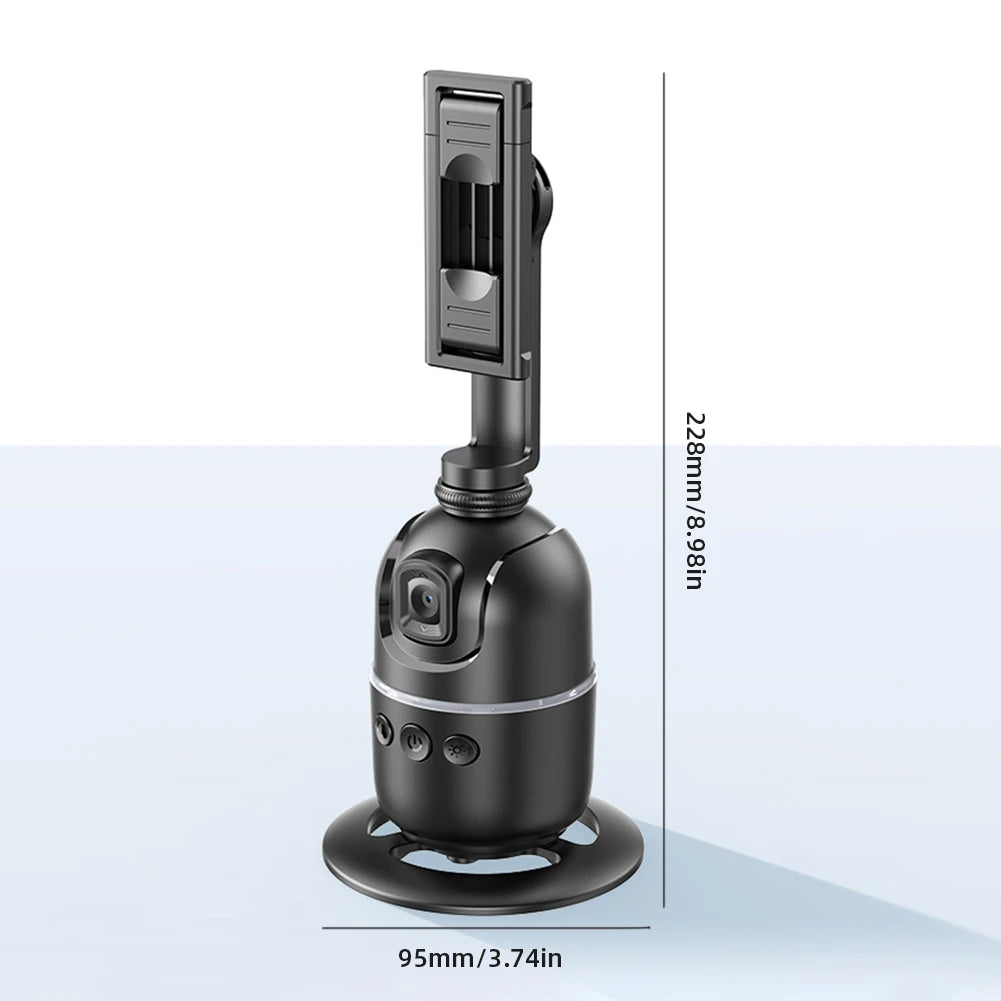 Auto Face Tracking Tripod 360° Rotation Auto Tracking Phone Holder Rechargeable Smart Shooting Stand for Tiktok Video Recording