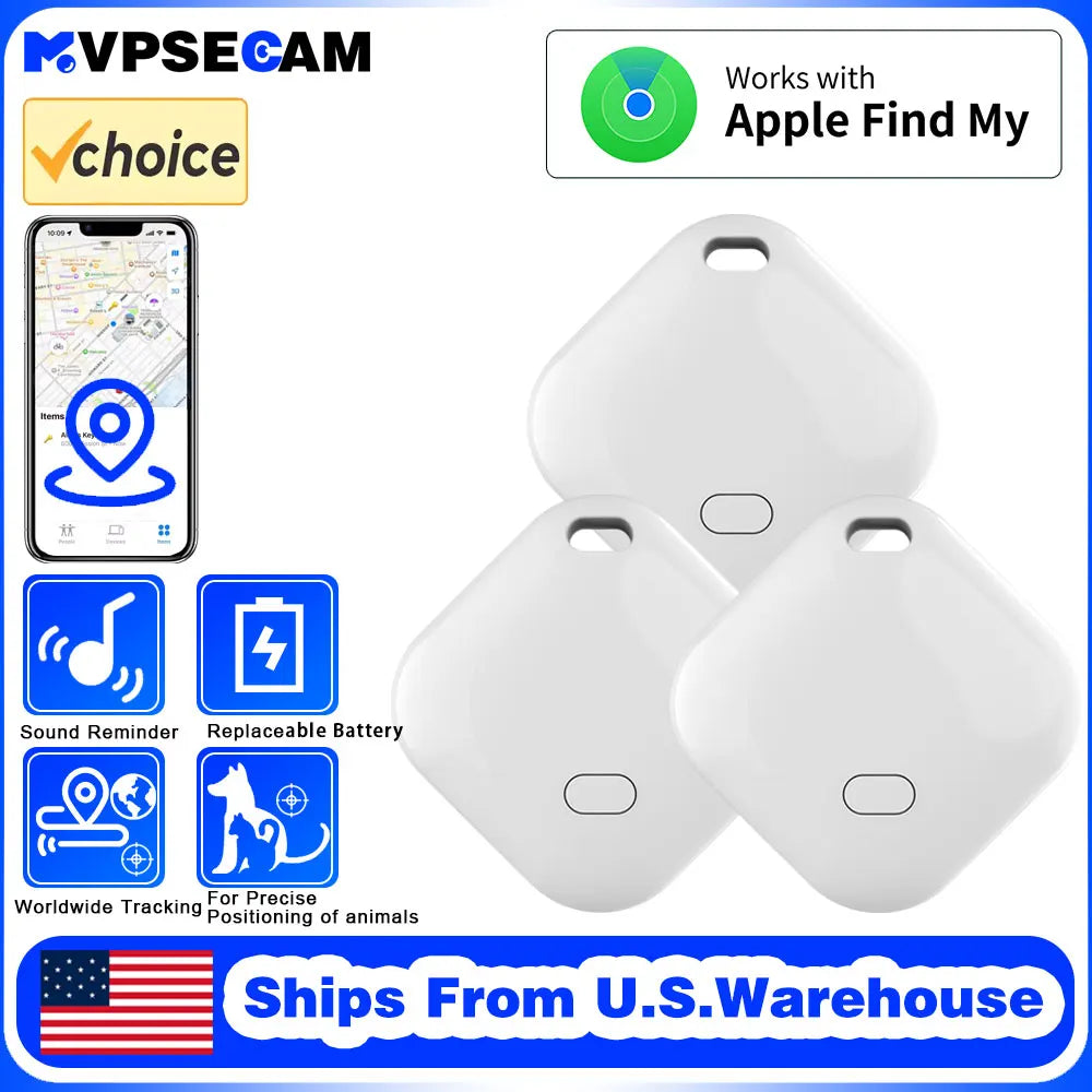 Smart Bluetooth GPS Tracker Work with Apple Find My APP Itag anti Lost Reminder Device MFI Rated Locator Car Key Pet Kids Finder