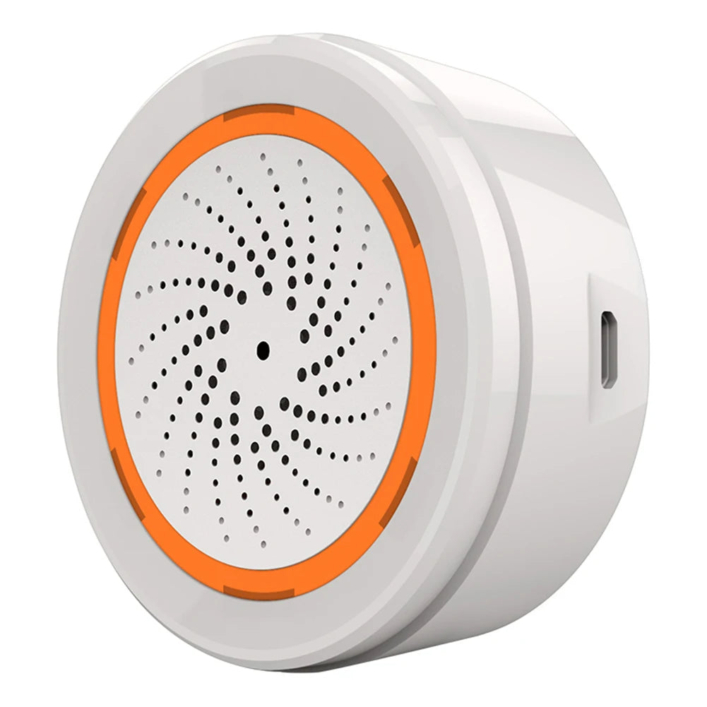 Tuya Zigbee USB Sound Light Sensor Smart Alarm Siren Offers 90Db Security Protection and Remote Control System