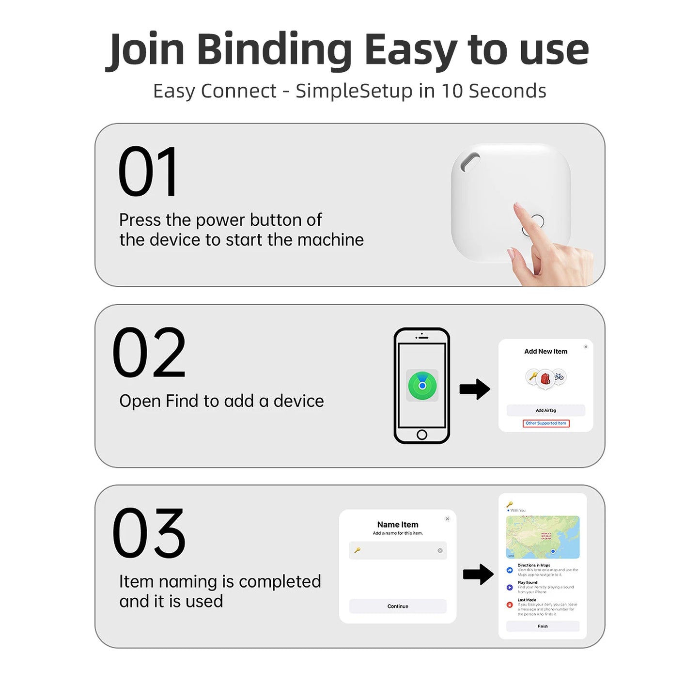 Smart Bluetooth GPS Tracker Work with Apple Find My APP Itag anti Lost Reminder Device MFI Rated Locator Car Key Pet Kids Finder