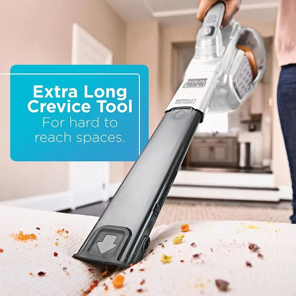 BLACK+DECKER Dustbuster Handheld Vacuum, Cordless, Advancedclean+, White (HHVK320J10)