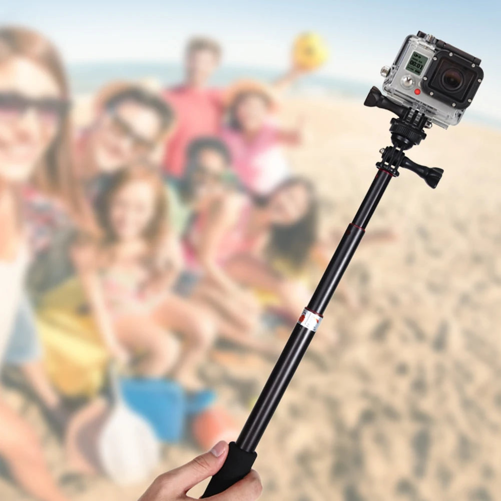 Waterproof Telescoping Monopod Tripod for Cameras Handheld Selfie Stick with Adjustable Mount and Wrist Strap