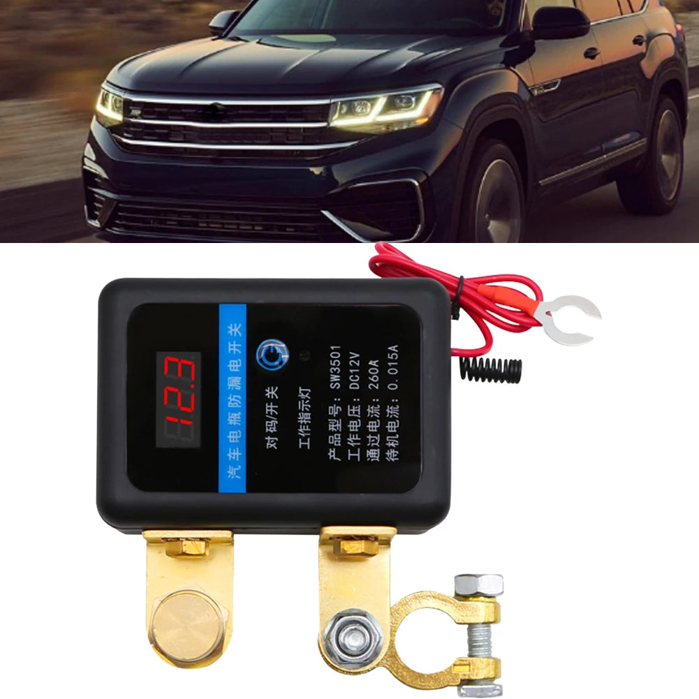 DC 12V Remote Battery Disconnect Switch 260A Automatic Power Shut off Switch Car Remote Battery Cut off Switch for Car Truck SUV
