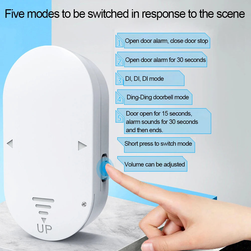 Door Window Alarm 130Db Burglar Alarm Magnetic Sensor Door and Window Open Sensor Chime for Home Garage Apartment and More