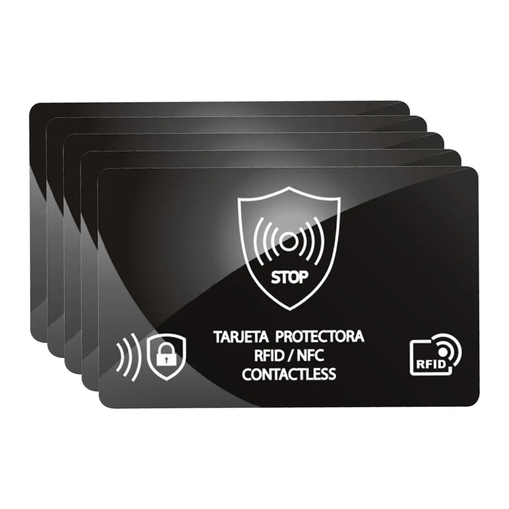 5Pcs NFC Debit Credit Card Passport Protector Entire Wallet Ultra Thin RFID Blocking Card One Card Protects for Men & Women