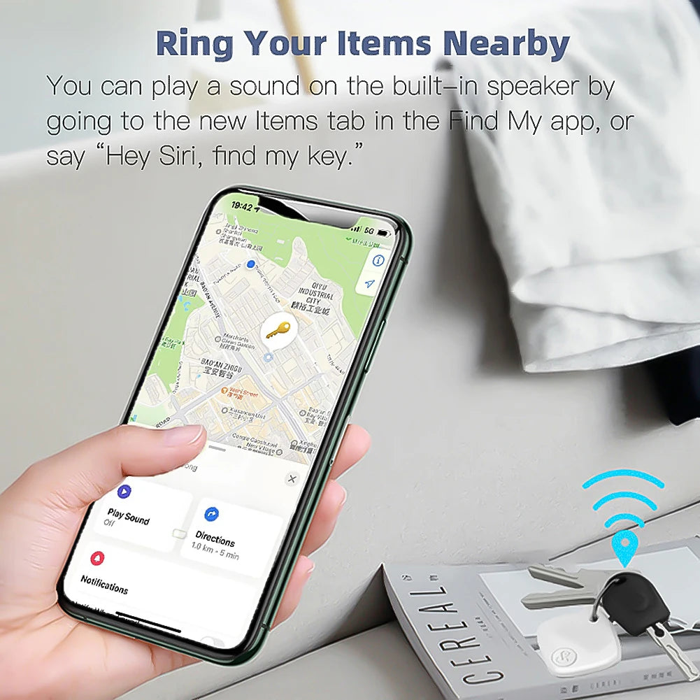 Anti Lost Reminder Device Work with Apple Find My Bluetooth-Compatible Compatible with Ios Only Wireless Car Key Pet Kids Finder