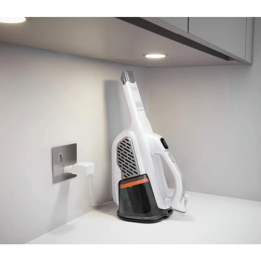 BLACK+DECKER Dustbuster Handheld Vacuum, Cordless, Advancedclean+, White (HHVK320J10)