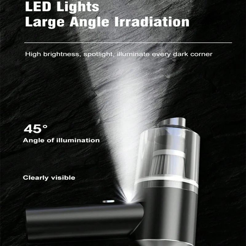 Portable Multi- Car Vacuum Cleaner Large Suction Wireless Charging Small Handheld High Power Powerful Vacuum Cleaner in the Car