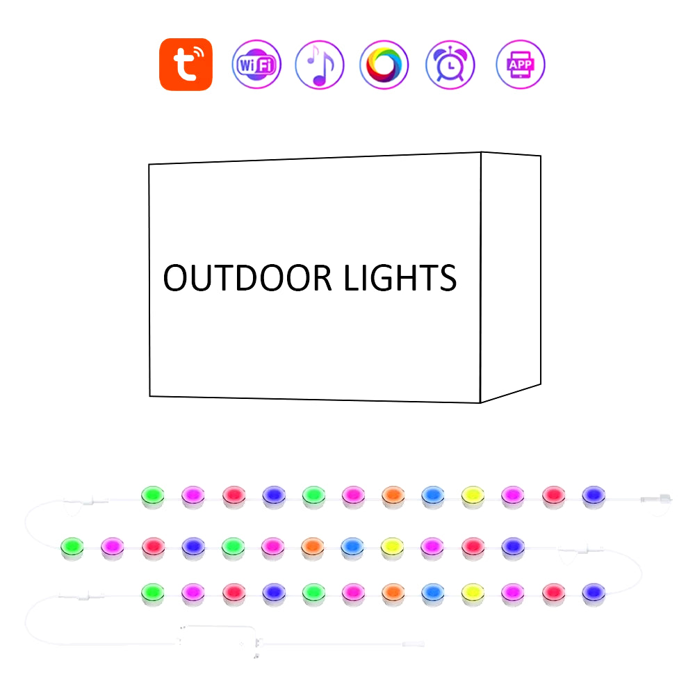 RGBIC String Downlight Smart LED String Light Work with Alexa Color Changing Indoor Wall Light Fixture for Party Music Sync