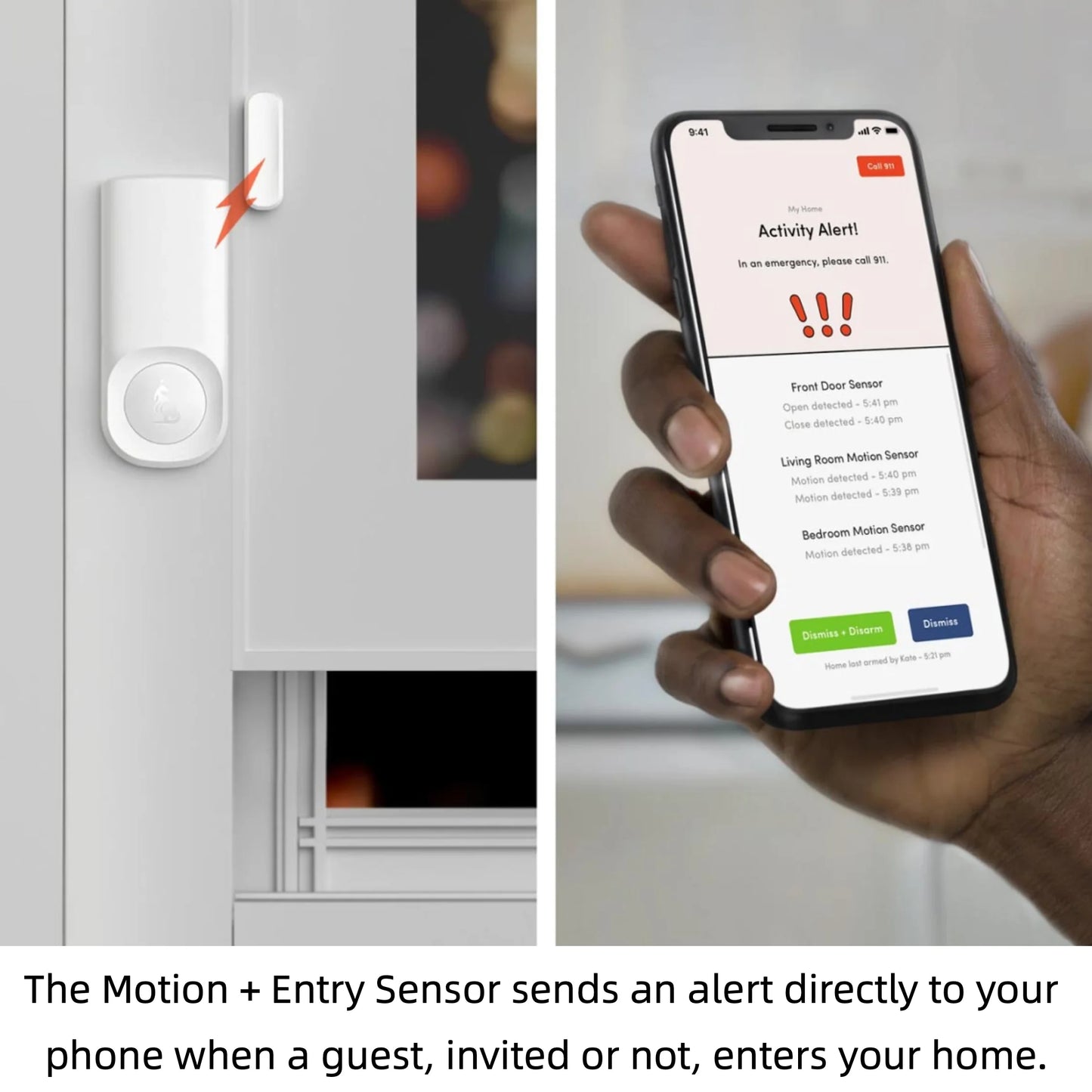 7 Ps Wifi Smart Home Alarm Kit ,Wireless Water Leak/Mold/Climate/Temperatura/Motion Alerts,Door/Window Security Alarm