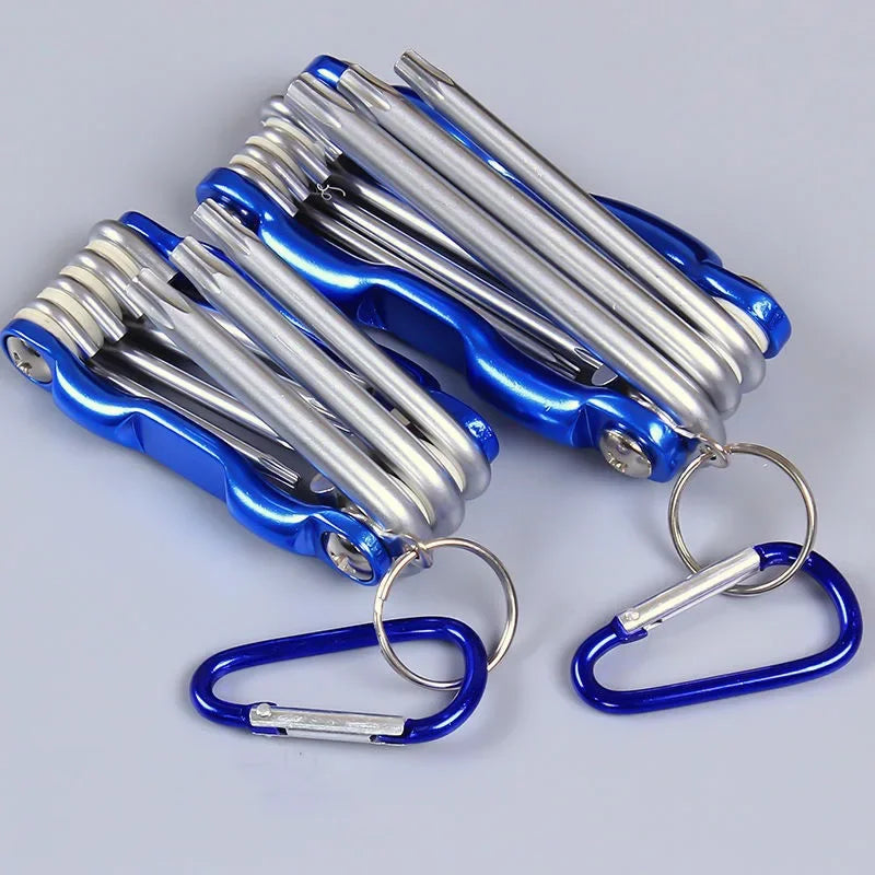 Portable Folding Hex Wrench Allen Set Metal Metric System Torx Hexagonal Spanner Screwdriver Hex Key High Quality Hand Tool Tool