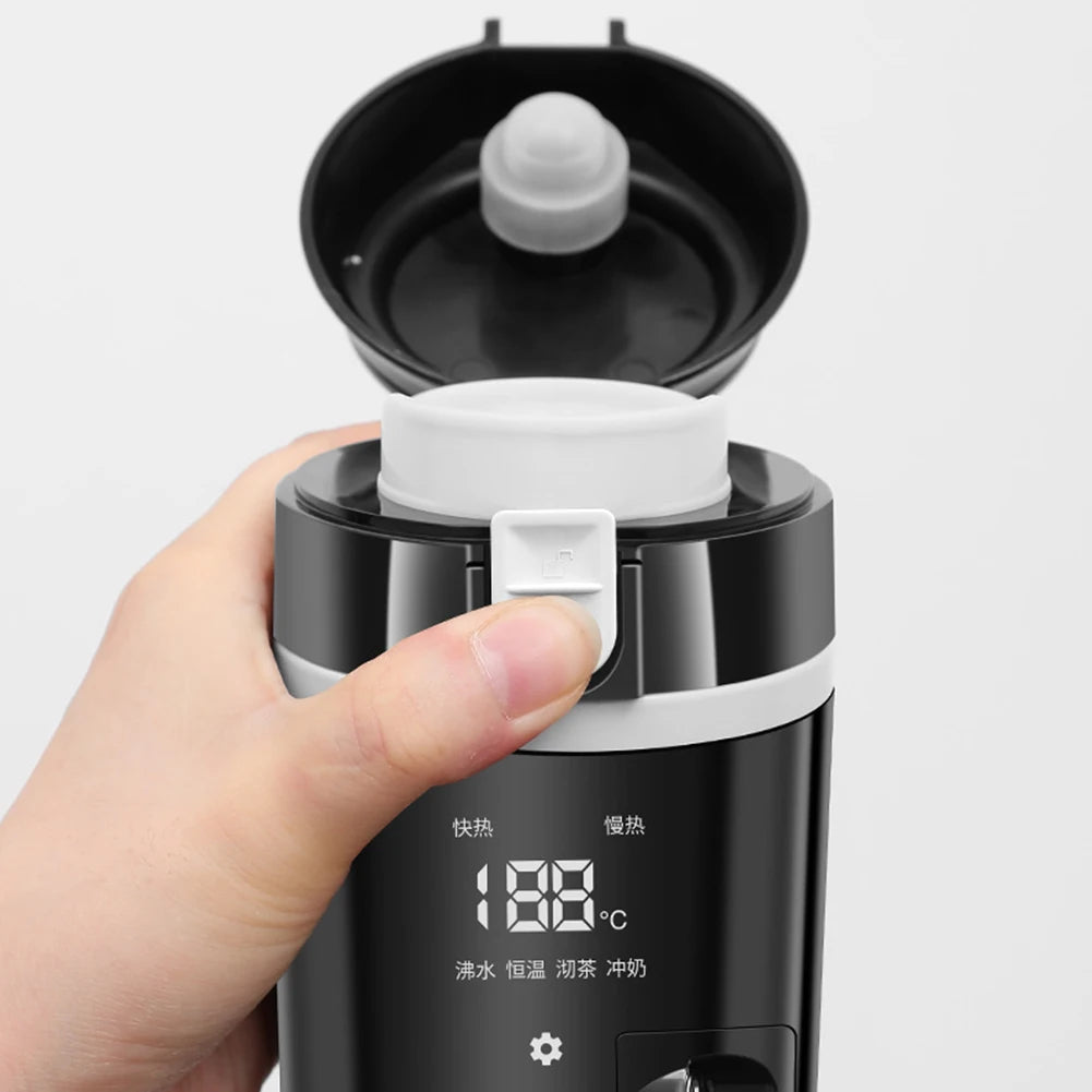 12V/24V Car Heated Smart Mug Smart Temperature Control Car Heating Cup Digital LCD Display Water Warmer Bottle 500ML Thermos Cup