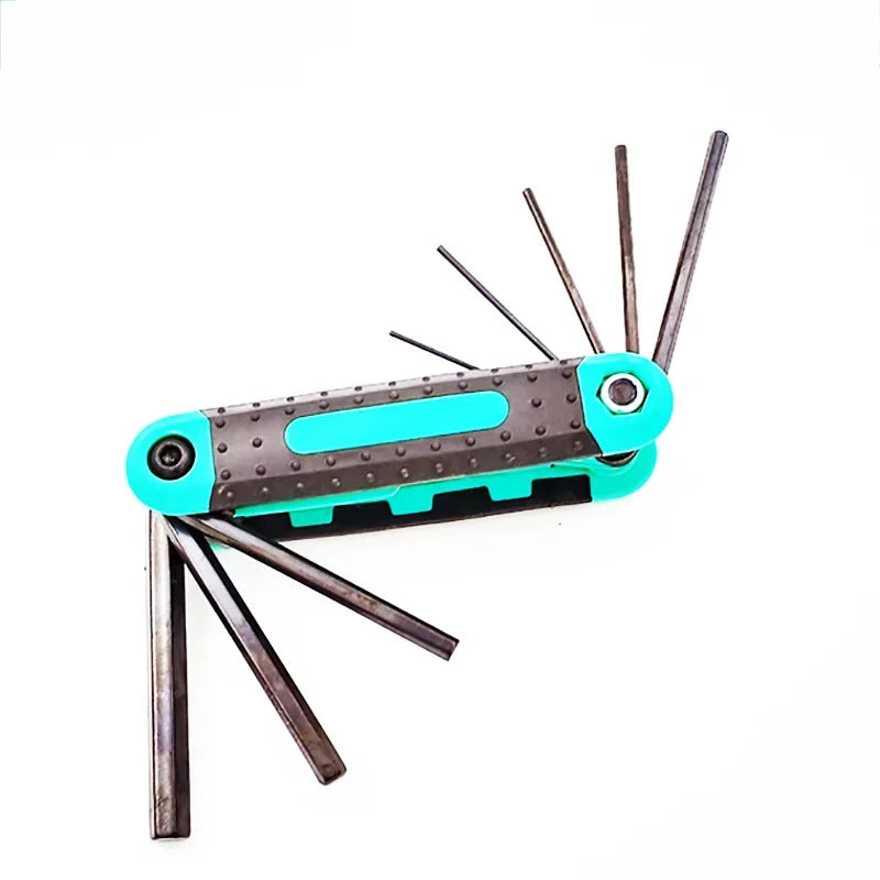 8 in 1 Folding Allen Wrench Set Metric Allen Key Set Tool or Folding Tamper Proof Torx Key Set Portable Star Wrench Kit