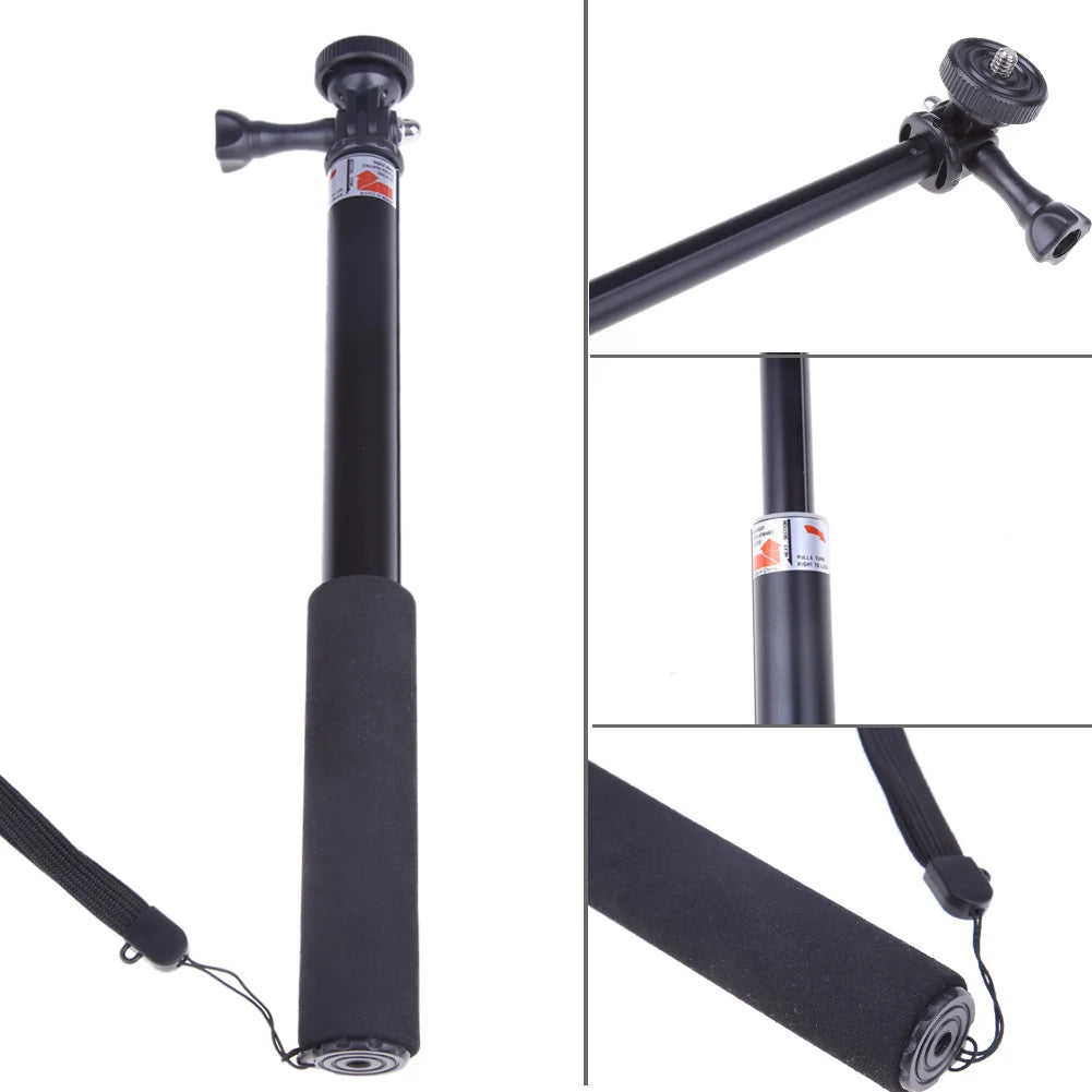 Waterproof Telescoping Monopod Tripod for Cameras Handheld Selfie Stick with Adjustable Mount and Wrist Strap