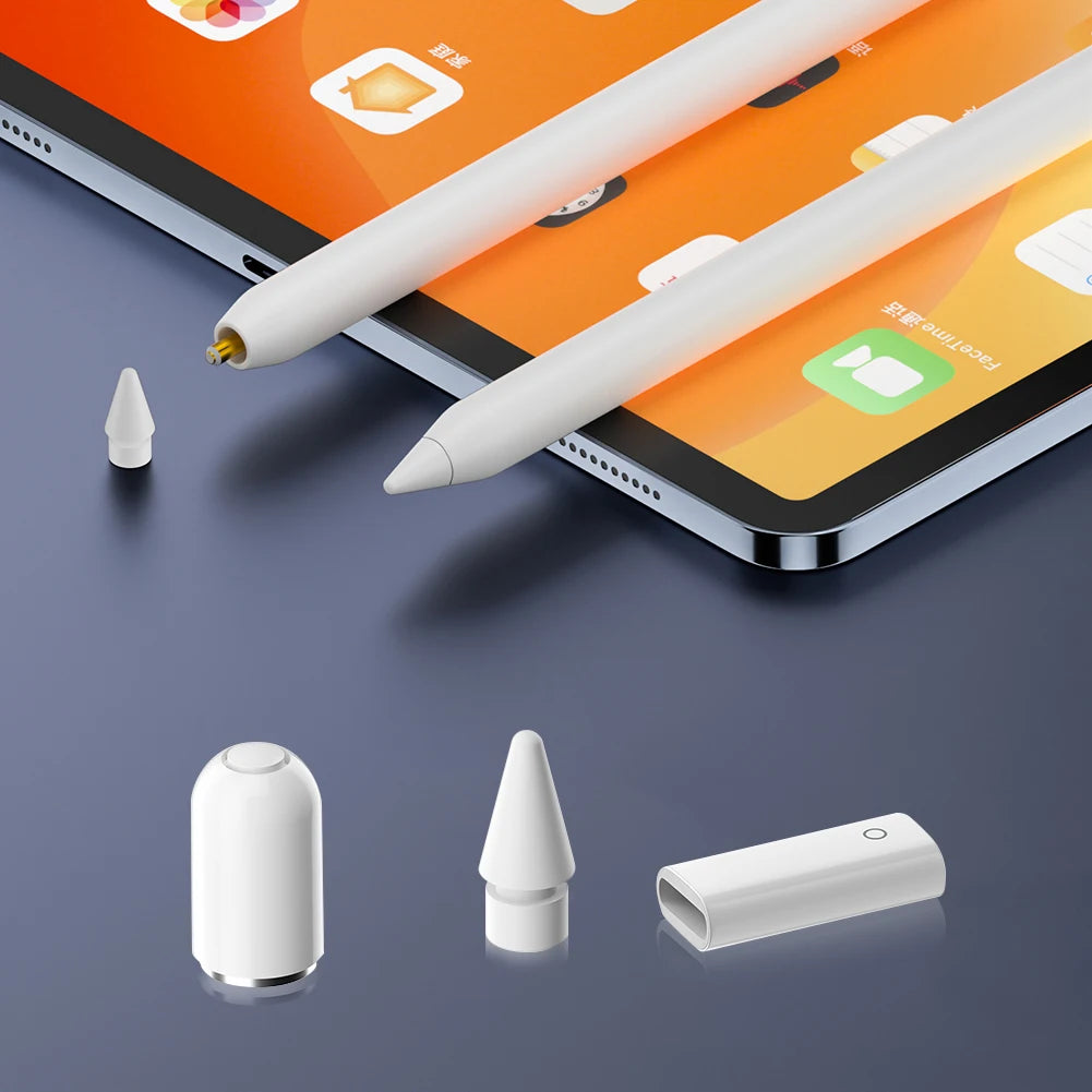3 in 1 Magnetic Replacement Pencil Cap+Nib+Charging Adapter Pencil 1St Generation,Stylus Accessories Pencil