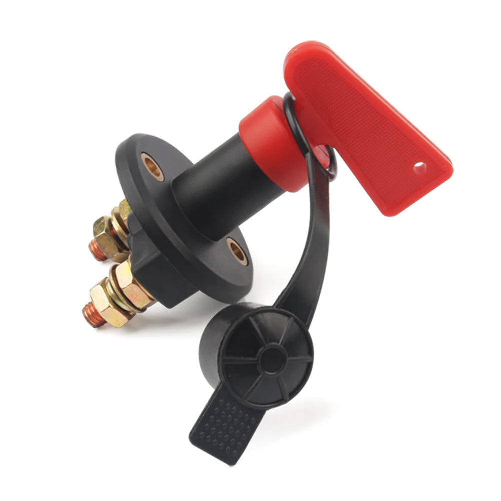 Universal Battery Isolator 12V Battery Disconnect Isolator Rotary Power Kill Cut-Off for Auto Truck Boat for Vehicle Car Van