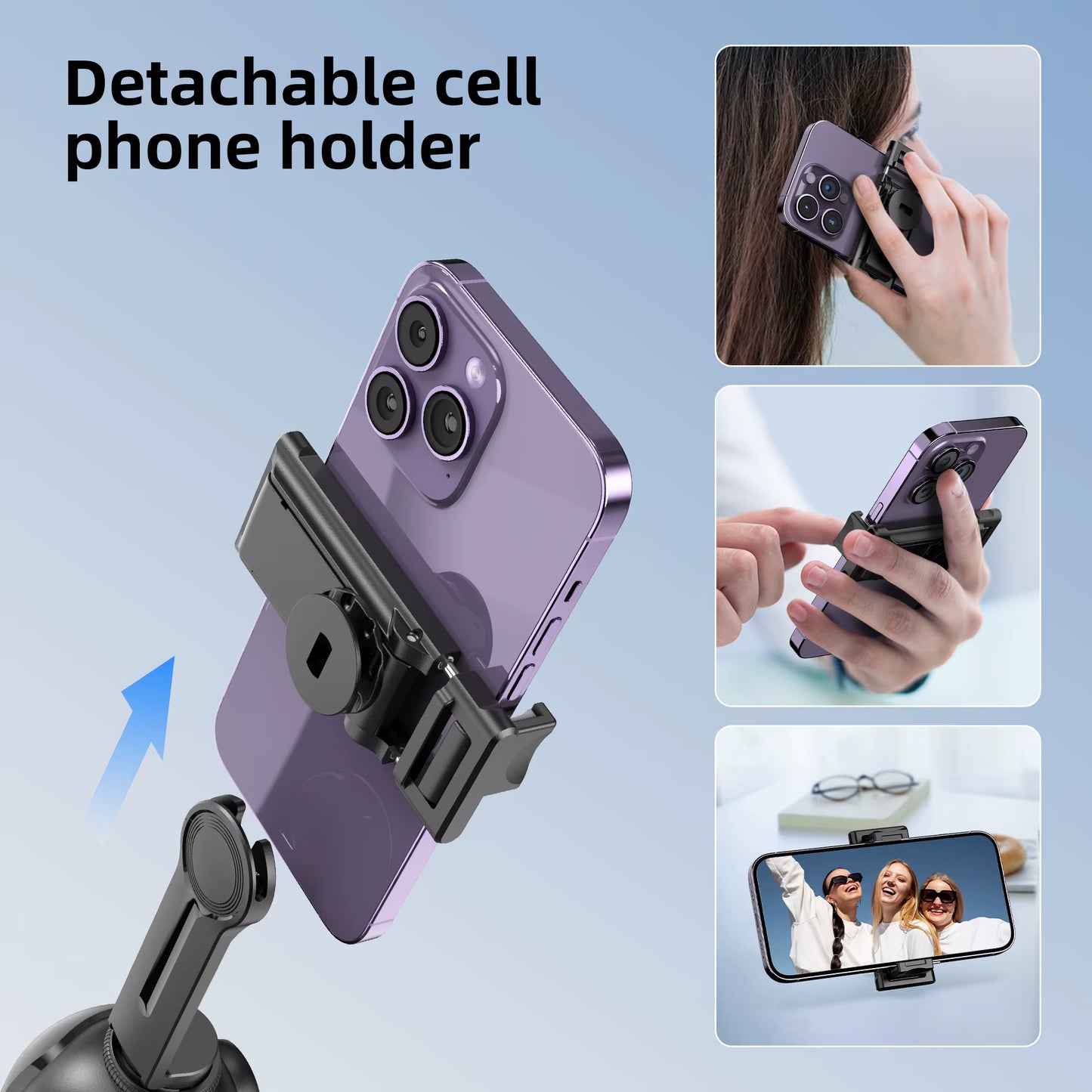 P03 Gimbal Stabilizer 360 Rotation Follow Focus Auto Face Tracking Tripod Desktop Cell Phone Holder for Live/Photo