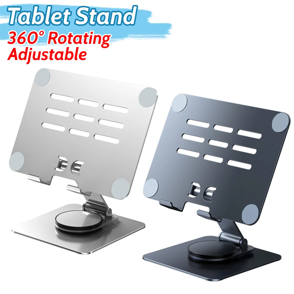 Tablet Stand 360° Rotating Adjustable Desktop Stand Portable Non-Slip Holder for Ipad Pro Air Mini 4-13In/Surface Pro/Kindle
