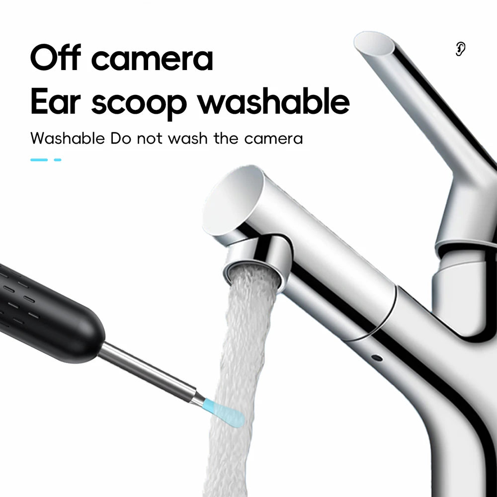 Ear Cleaner High Precision Ear Wax Removal Tool with Camera with LED Light Wireless Cleaner Smart Ear Cleaning Kit Health Care