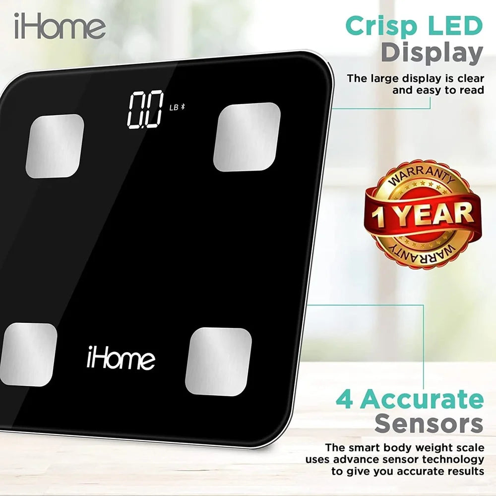 Smart Bluetooth Digital Body Weight Scale with 14 Measurements BMI Tracking LED Display FSA HSA Eligible Durable Design 397 Lbs