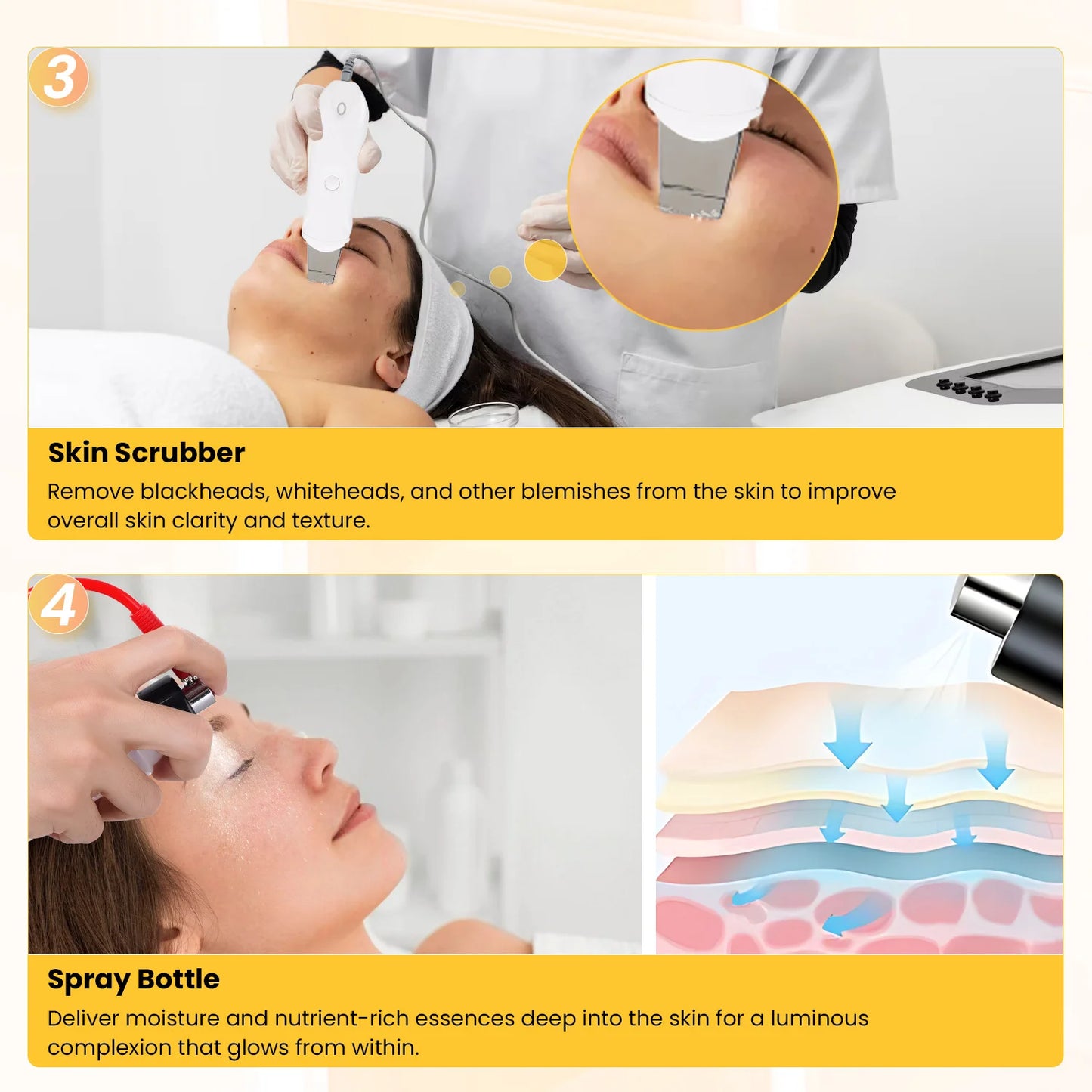 Facial Diamond Microdermabrasion Machine Professional Home Use Beauty Machine Removal Wrinkle Facial Peeling Tools