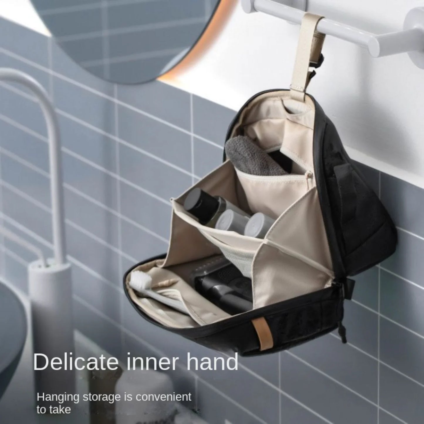 Waterproof Travel Toiletry Bag - Spacious & Portable, Odorless Pu for Business Trips