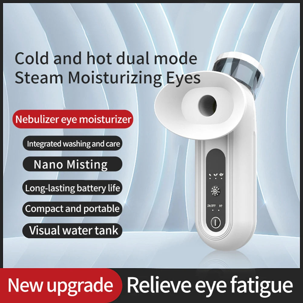 Portable Eye Mist Steamer Electric Mist Sprayer Rechargeable Eye Moisturizer Multi-Function 2 Mist Modes for Eyelid Eye Skin SPA