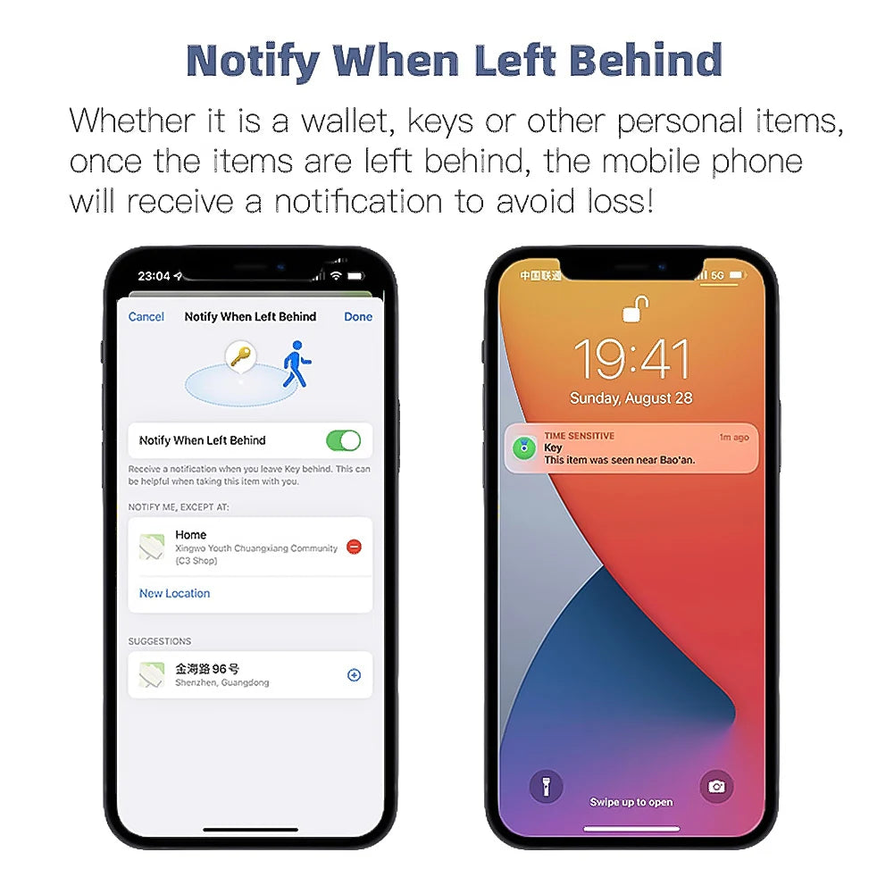 Anti Lost Reminder Device Work with Apple Find My Bluetooth-Compatible Compatible with Ios Only Wireless Car Key Pet Kids Finder