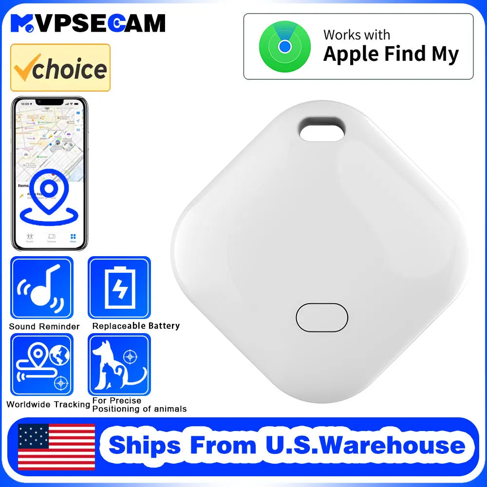 Smart Bluetooth GPS Tracker Work with Apple Find My APP Itag anti Lost Reminder Device MFI Rated Locator Car Key Pet Kids Finder
