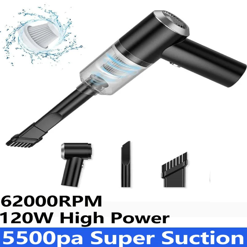 Portable Multi- Car Vacuum Cleaner Large Suction Wireless Charging Small Handheld High Power Powerful Vacuum Cleaner in the Car