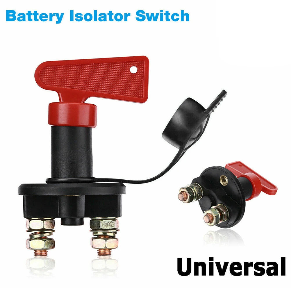 Universal Battery Isolator 12V Battery Disconnect Isolator Rotary Power Kill Cut-Off for Auto Truck Boat for Vehicle Car Van