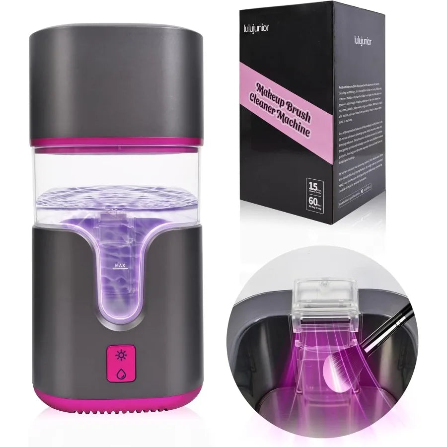 2 in 1 Electric Makeup Brush Cleaner Ultrasonic Cleaner Machine with 95 Hot Air Cycle Dryer Ultra Fast Effective Make up Brush