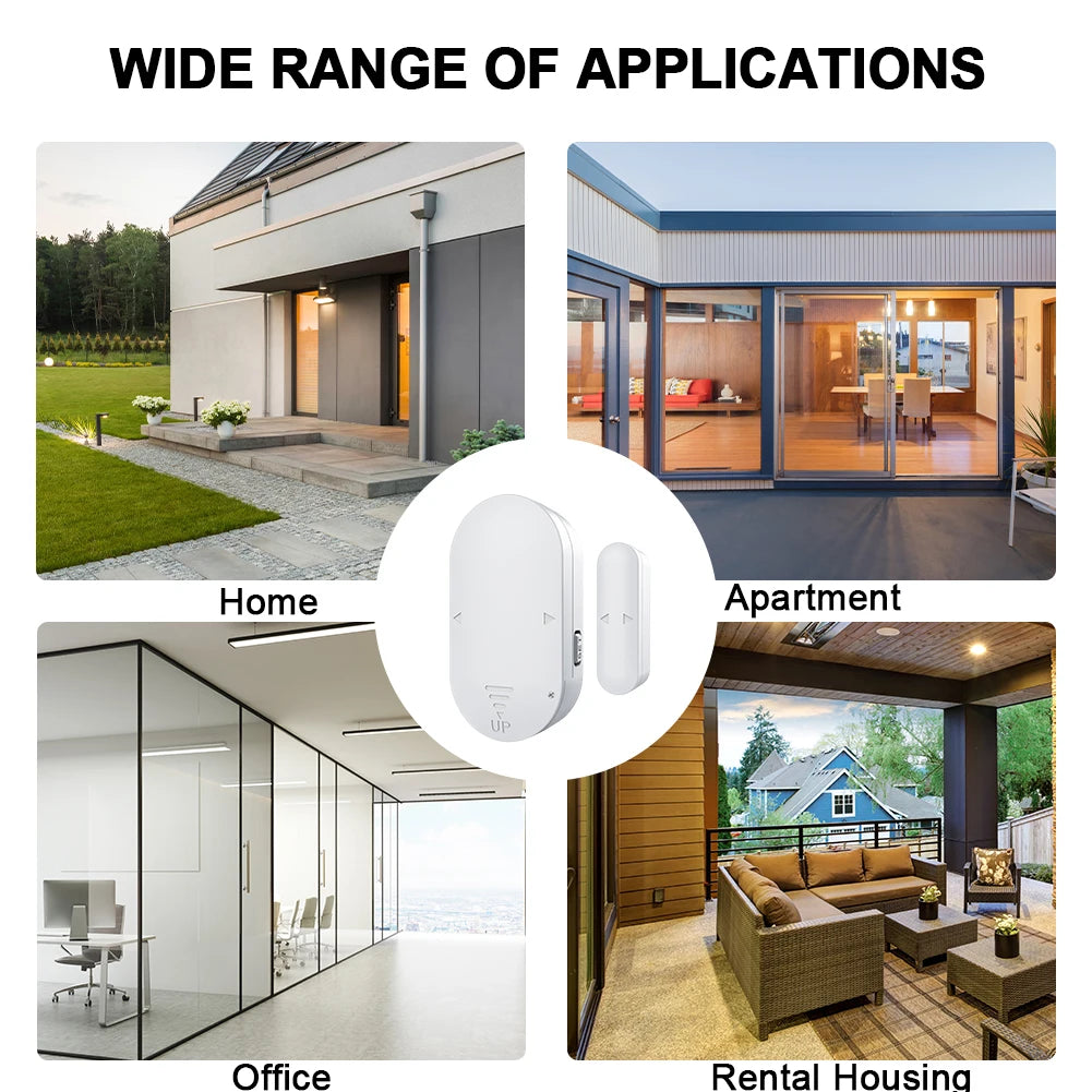 Door Window Alarm 130Db Burglar Alarm Magnetic Sensor Door and Window Open Sensor Chime for Home Garage Apartment and More