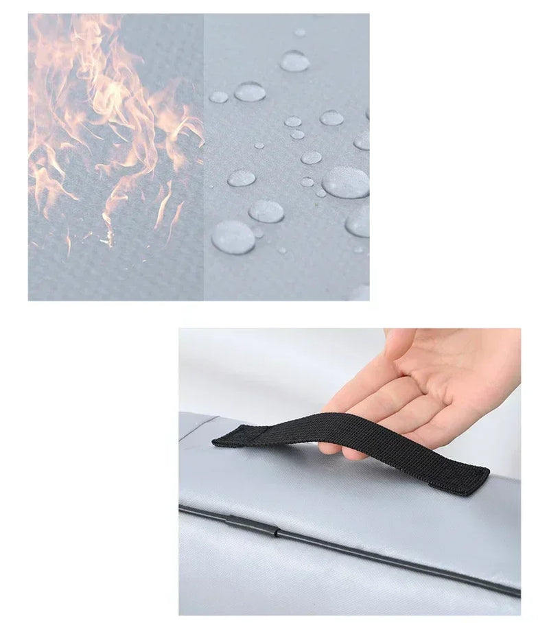 ID Storage Bag with Lock Fireproof Document Bag Briefcase Fireproof Waterproof Document Storage Storage Bag under Desk Drawers