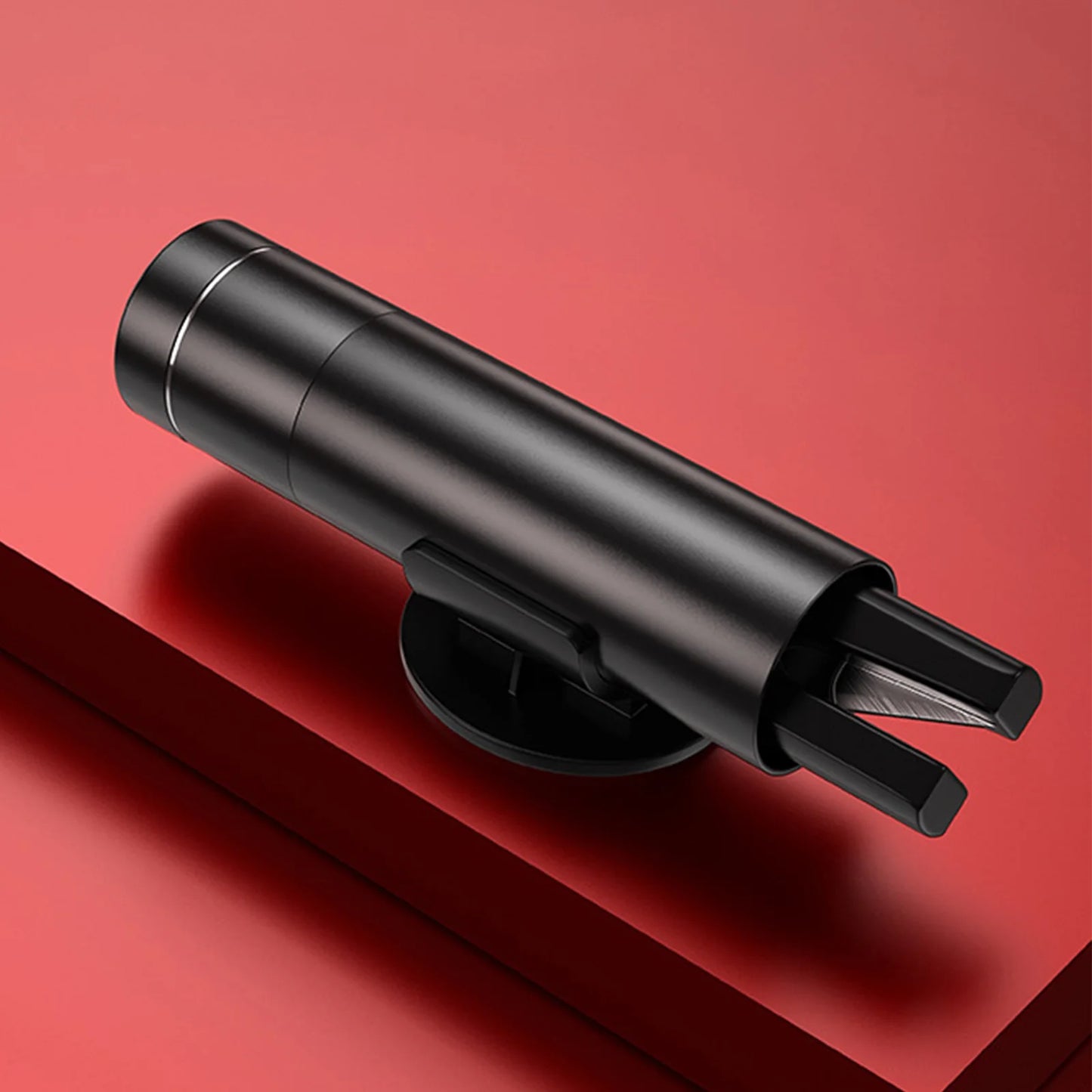 Mini Car Escape Safety Hammer Tool with Base Aluminum Alloy Window Breaker for Emergency Self-Rescue and Vehicle Accidents