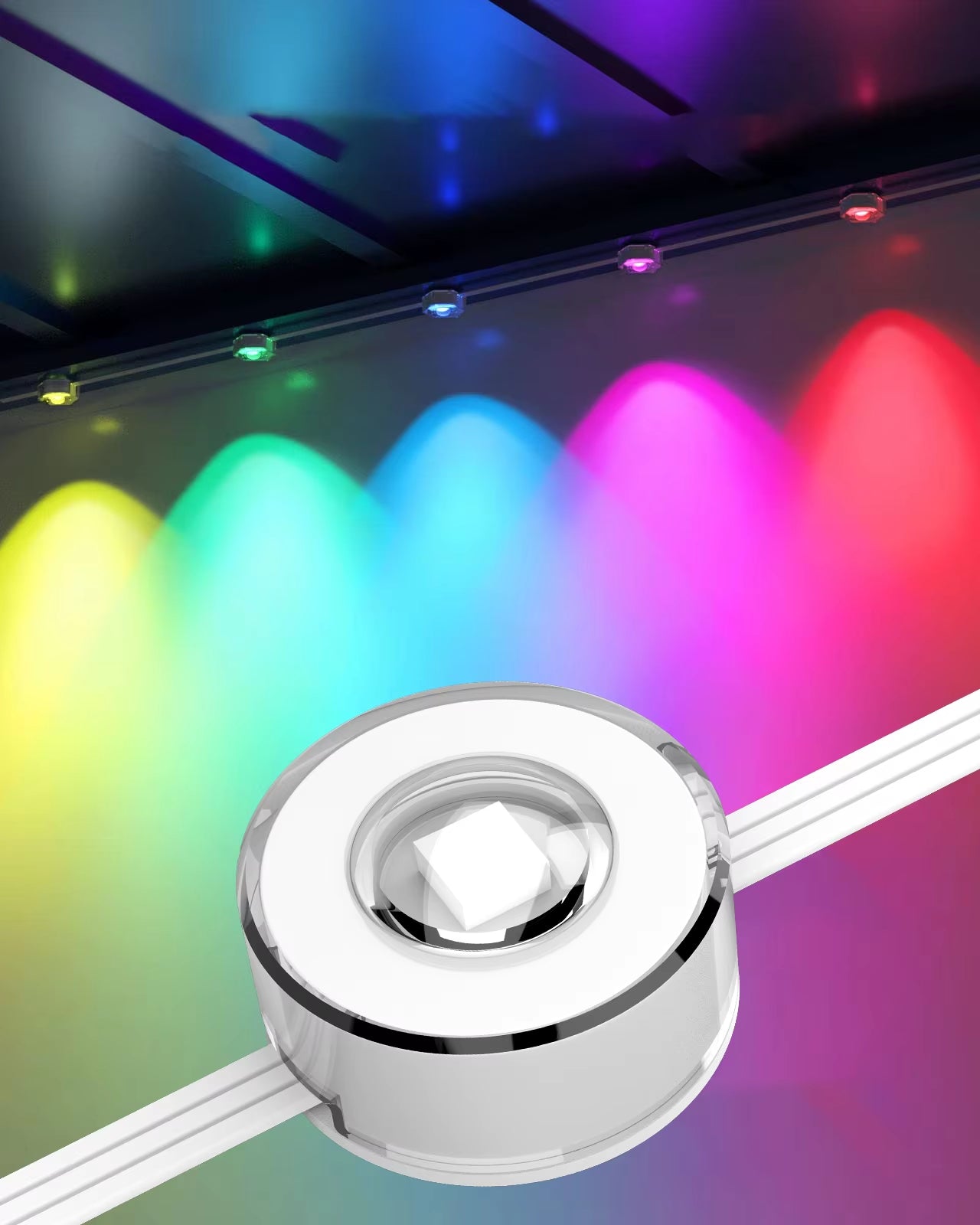 RGBIC String Downlight Smart LED String Light Work with Alexa Color Changing Indoor Wall Light Fixture for Party Music Sync