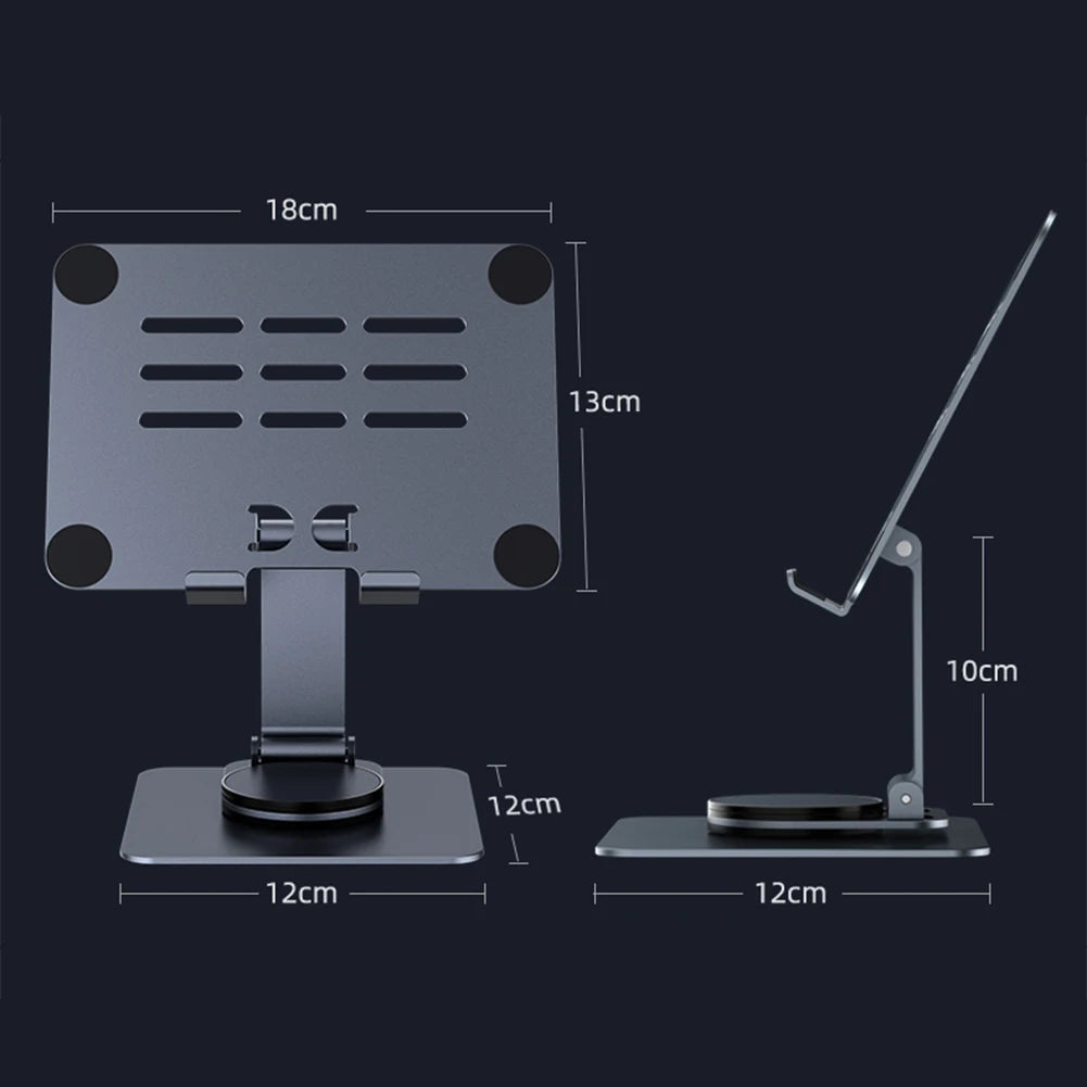 Tablet Stand 360° Rotating Adjustable Desktop Stand Portable Non-Slip Holder for Ipad Pro Air Mini 4-13In/Surface Pro/Kindle