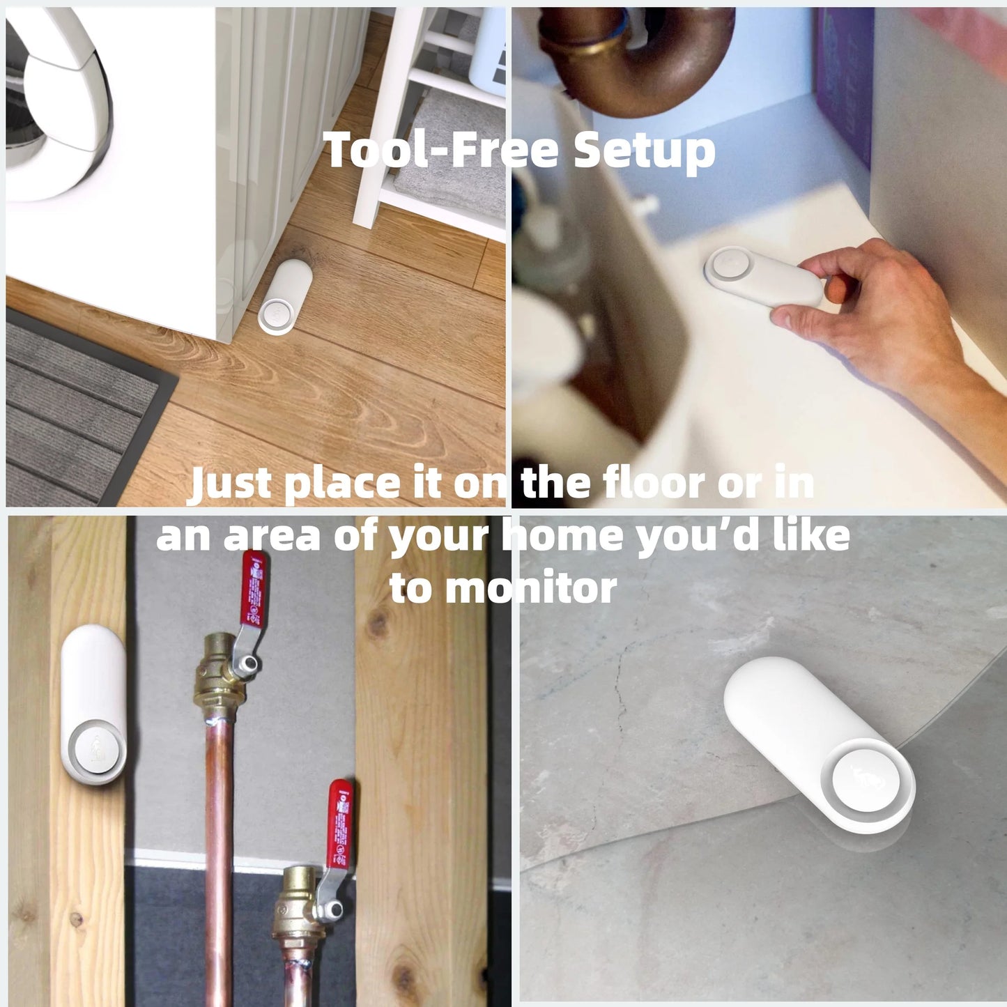 7 Ps Wifi Smart Home Alarm Kit ,Wireless Water Leak/Mold/Climate/Temperatura/Motion Alerts,Door/Window Security Alarm