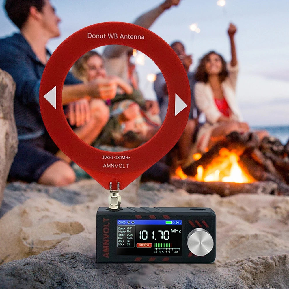Upgraded SI4732 DSP Radio LSB USB AM FM FM/AM Radio Headphone Amplifier Bandwidth/Brightness Adjust 1.9In IPS Screen Mini Radio